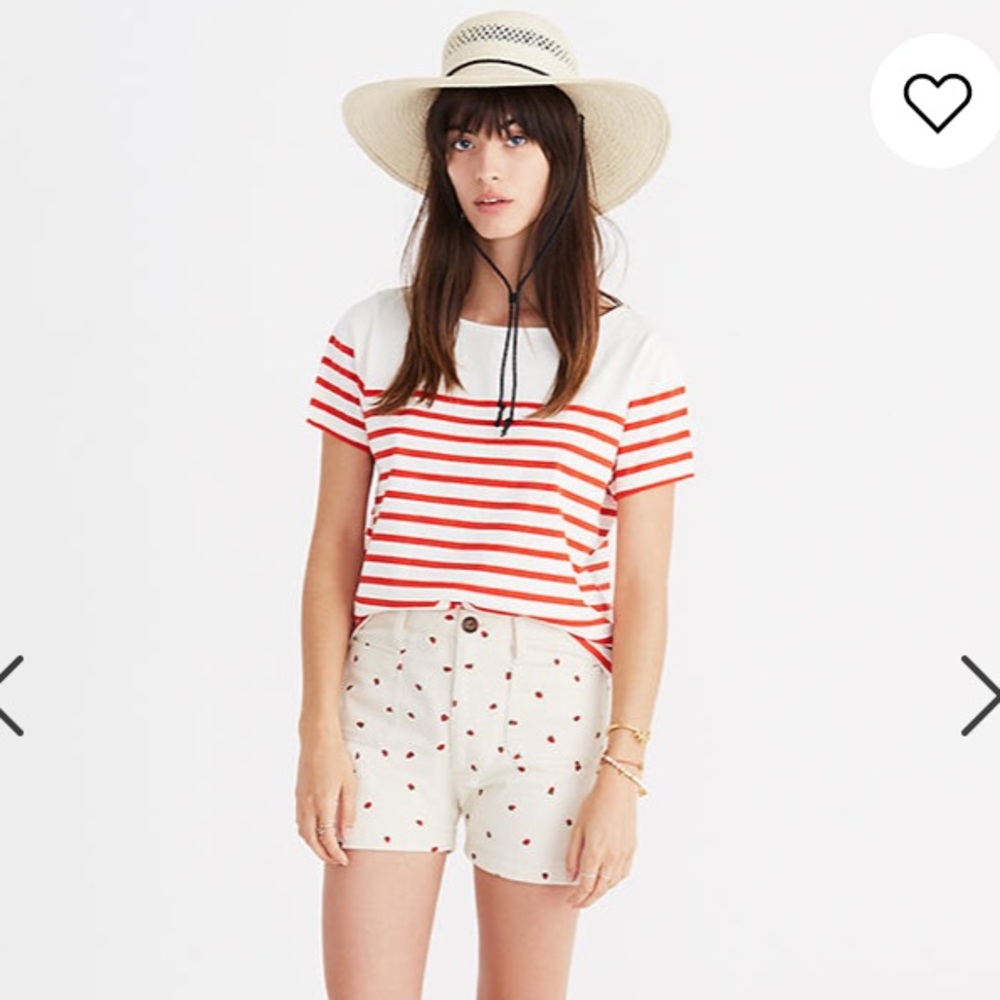 MADEWELL Setlist Boxy Top in Lynnhurst Stripe S - Picture 1 of 6